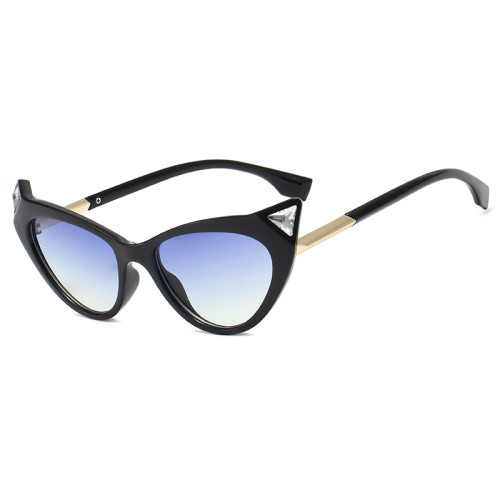 New Brand Designer Sun glasses Sexy Gem Pointed Cat Eye Sunglasses
