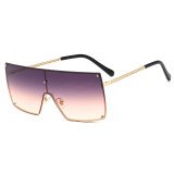 Chain Style Temple Sun glasses Flat Top Women Shades Sunglasses