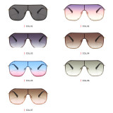 Fashion Mono Lens Sun glasses Men Women Oversized Shades Sunglasses