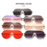 Fashion Mono Lens Sun glasses Women Half Frame Sunglasses