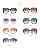 Contrast Color Shades Brand Designer Women Oversized Sunglasses