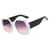 Contrast Color Shades Brand Designer Women Oversized Sunglasses