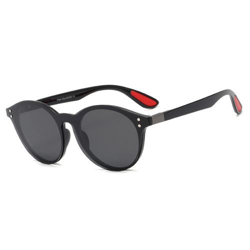 Retro Round TR90 Optical Frame Polarized Clip On Sun Glasses