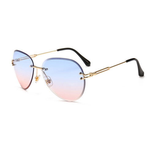 Fashion Sun glasses Women Female Lady Rimless Sunglasses