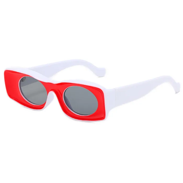 Fashion Rectangle Thick Frame Fashion Sunglasses