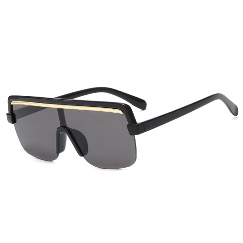 Mono Lens Sun glasses Vintage Half Frame Flat Top Sunglasses