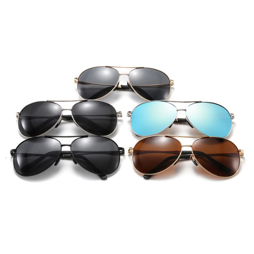 Classic Pilot Style Black Driving Shades Men's Polarized Sunglasses