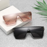 New Fashion Black Flat Top Square Sunglasses