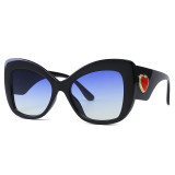 New Arrival Oversized Sun glasses Shades Love Heart Women Sunglasses