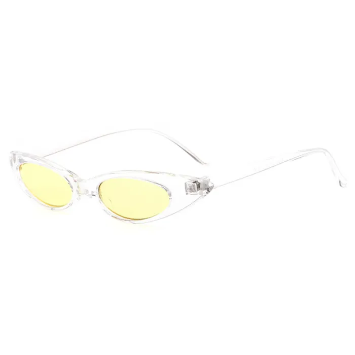 retro vintage ladies small oval pointed sunglasses