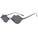 Newest Design Sexy Lip Shape Sun glasses Women shades Fashion Metal Frame Ocean Lens sunglasses