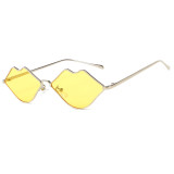 Newest Design Sexy Lip Shape Sun glasses Women shades Fashion Metal Frame Ocean Lens sunglasses