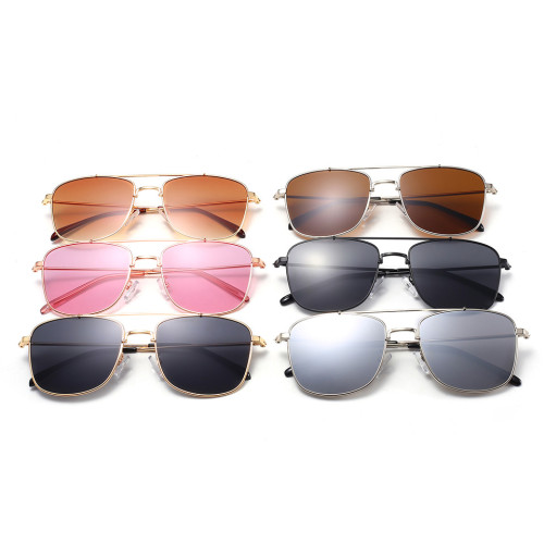 Brand Designer  Double Bridge Black Sunglasses