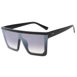 New Men Women Flat Top Sun glasses Black Square Shades Sunglasses