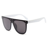 Fashion Men Women Sun glasses Flat Top Black Shades Sunglasses