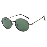 Vintage Men Women Sun glasses Retro Oval Metal Sunglasses