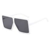 White Oversized Square Sunglasses 20637C8