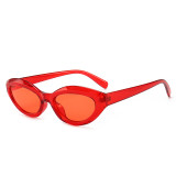 Small Retro Vintage Sun glasses Plastic White Oval Sunglasses