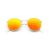 Classic Fashion Men Women Sun glasses Round Metal Sunglasses
