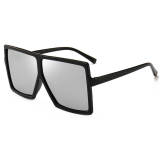 Silver Mirrored Oversized Square Sunglasses 20637C3