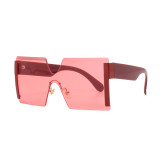 Fashion Women Sun glasses Oversized Square Rimless Sunglasses