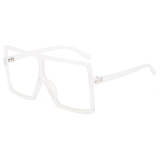 Clear Lens Oversized Square Sunglasses 20637C26