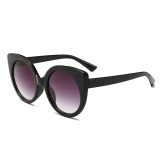 Strips Color Cateye PC Frame Women Fashion Sunglasses