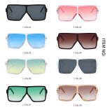 Fashion UV400 Flat Top Sun glasses Big Frame Oversized Sunglasses