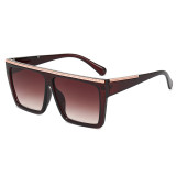 Fashion Black Shades Sun glasses Flat Top Men Women UV400 Sunglasses