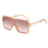 Fashion UV400 Flat Top Sun glasses Big Frame Oversized Sunglasses