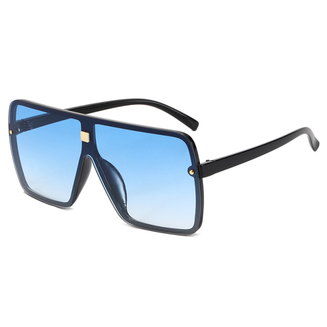 Oversize Mono Lens Shades Sunglasses