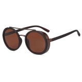 Vintage Steam Punk Sun glasses UV400 Shades Metal Frame Sunglasses