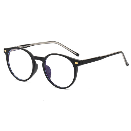 Retro Round TR90 Optical Frame Eyeglasses with Anti Blue Light Lenses Glasses
