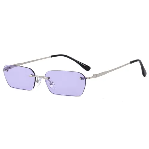 Fashion Retro Vintage Sunglasses Small Rimless Rectangular Sunglasses