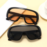 Flat Top Oversize Shield Shades Sunglasses