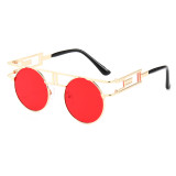 Retro Vintage Steam Punk Sun glasses Small Oval Metal Frame Sunglasses