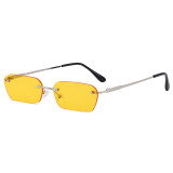 Fashion Retro Vintage Sunglasses Small Rimless Rectangular Sunglasses