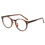 Retro Round TR90 Optical Frame Eyeglasses with Anti Blue Light Lenses Glasses