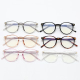 Retro Round TR90 Optical Frame Eyeglasses with Anti Blue Light Lenses Glasses