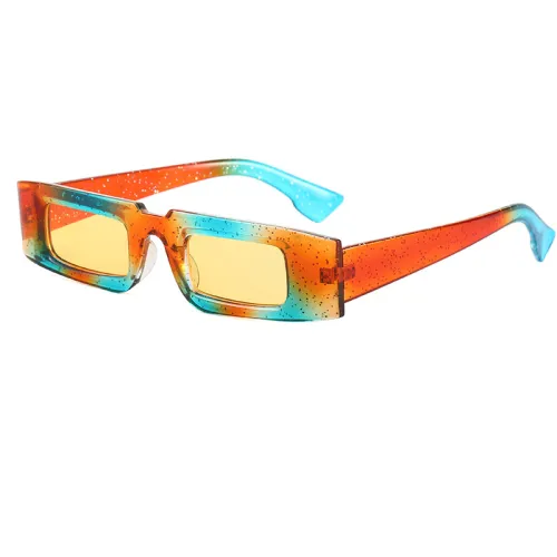 Fashion 2021 Retro Vintage Solid Plastic Small Rectangle Sunglasses