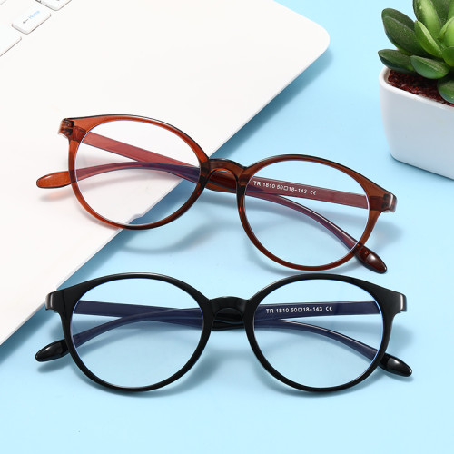 Retro Round TR90 Frame Eyeglasses Durable Blue Light Blocking Glasses