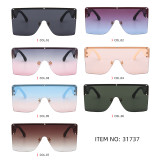 Fashion Flat Top One Piece Lens UV400 Oversize Shades Sunglasses