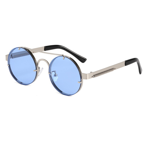 Anti-UV400 Brand Designer Metal Frame Round Shades Sunglasses