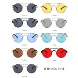 Anti-UV400 Brand Designer Metal Frame Round Shades Sunglasses