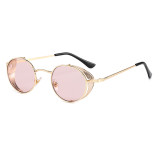 Metal Frame Steampunk Style NEW Round UV400 Sunglasses