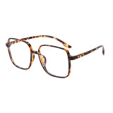 Oversized Square Eyeglass TR90 Frames Anti Blue Light Glasses