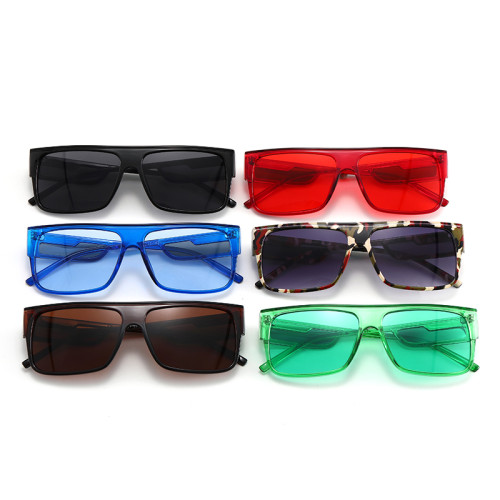 Flat Top New Rectangle Shades Men Women Sunglasses