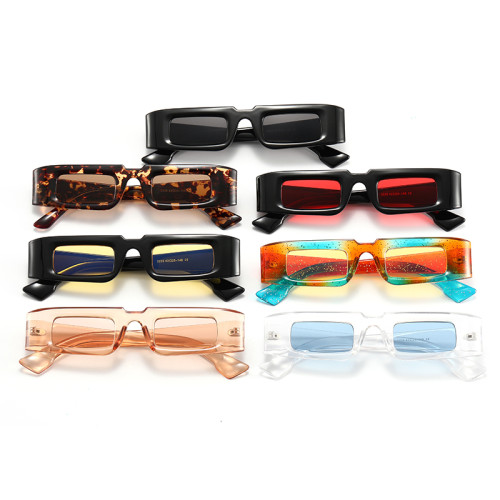 Fashion 2021 Retro Vintage Solid Plastic Small Rectangle Sunglasses