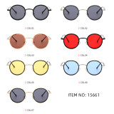 Anti-UV400 Brand Designer Metal Frame Round Shades Sunglasses