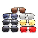 Fashion Metal Frame UV400 Gradient Shades Sunglasses